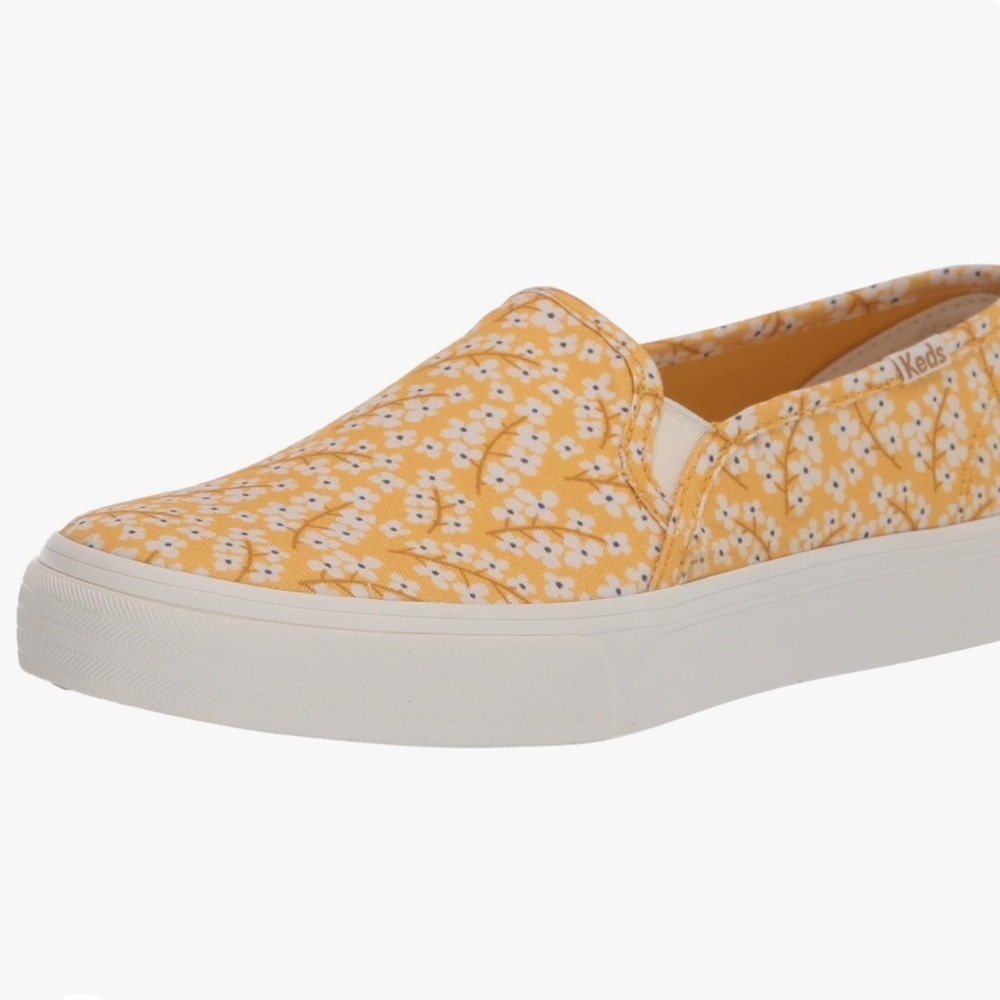Keds Women’s Yellow Floral Double Decker Slip on Sneakers 6 - Picture 2 of 12